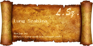 Lung Szabina névjegykártya